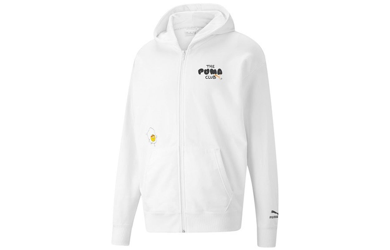 Puma Club Graphic Full Zip Jacket 'White' 533199-02 sold by KicksCrew product image thumbnail 2