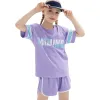 (GS) Mizuno Casual Sportswear T-shirt Suit 'Purple' 32CA2469 sold by KicksCrew