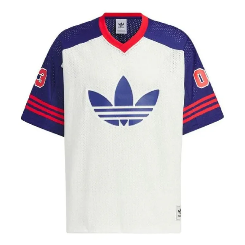 adidas Originals Logo Printed T-Shirt Asia Sizing 'White Blue