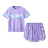 (GS) Mizuno Casual Sportswear T-shirt Suit 'Purple' 32CA2469 sold by KicksCrew
