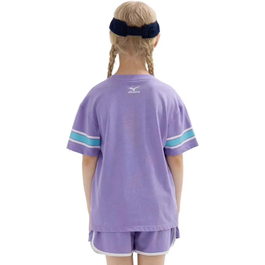 (GS) Mizuno Casual Sportswear T-shirt Suit 'Purple' 32CA2469 sold by KicksCrew product image thumbnail 3
