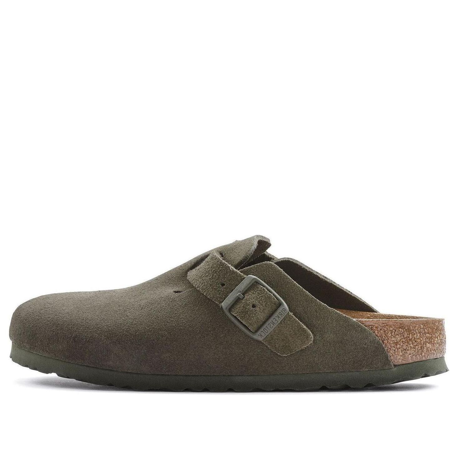 Birkenstock Boston Suede Leather Narrow Fit 'Thyme' 1024714 sold by KicksCrew