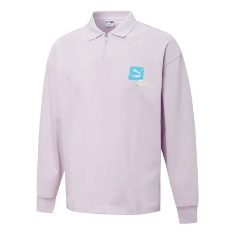 Puma Trend Graphic Logo Sweatshirt 'Purple' 536075-17 sold by KicksCrew
