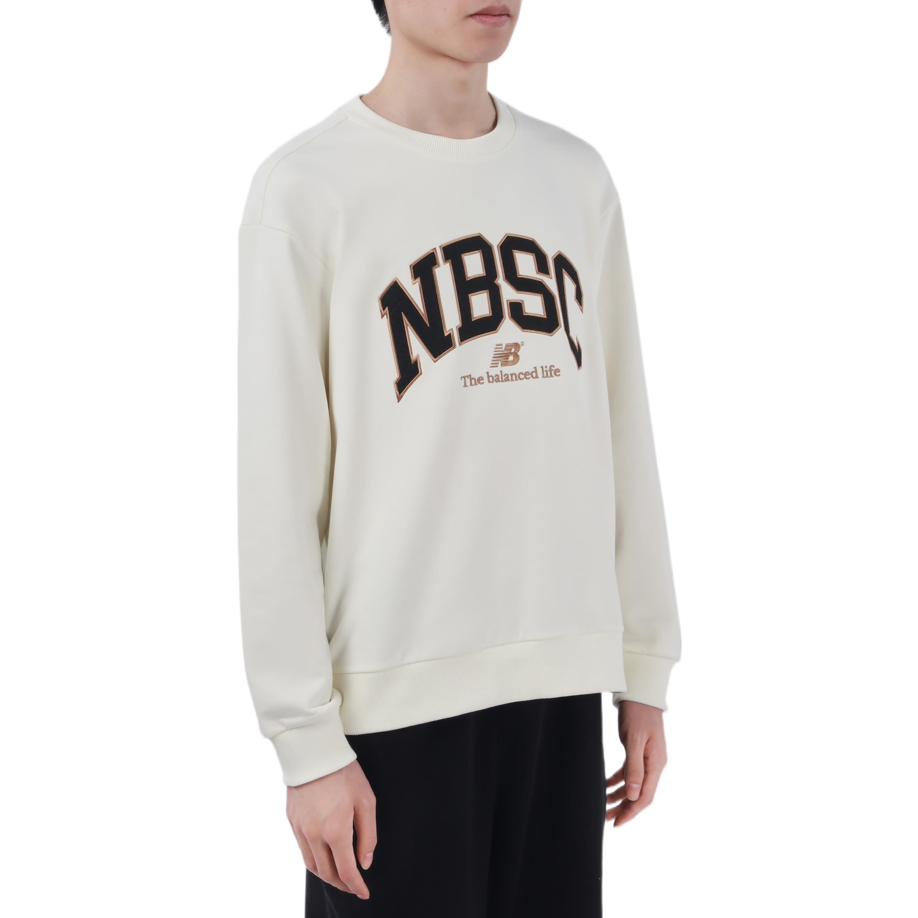 New Balance Casual Sports Sweatshirt 'White Black' 5CC44333-IV sold by KicksCrew product image thumbnail 4