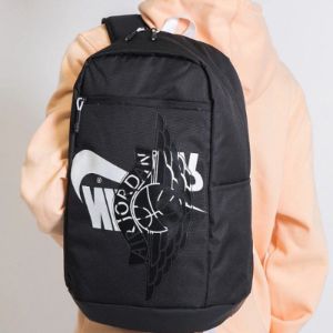Air Jordan Nike logo Remix Backpack 'Black' 9A0167-023 sold by KicksCrew