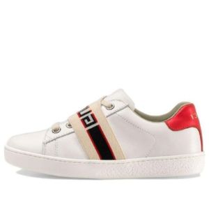 (PS) Gucci Ace Stripe Leather 'White Red Black' 553053-0IIR0-9065 sold by KicksCrew