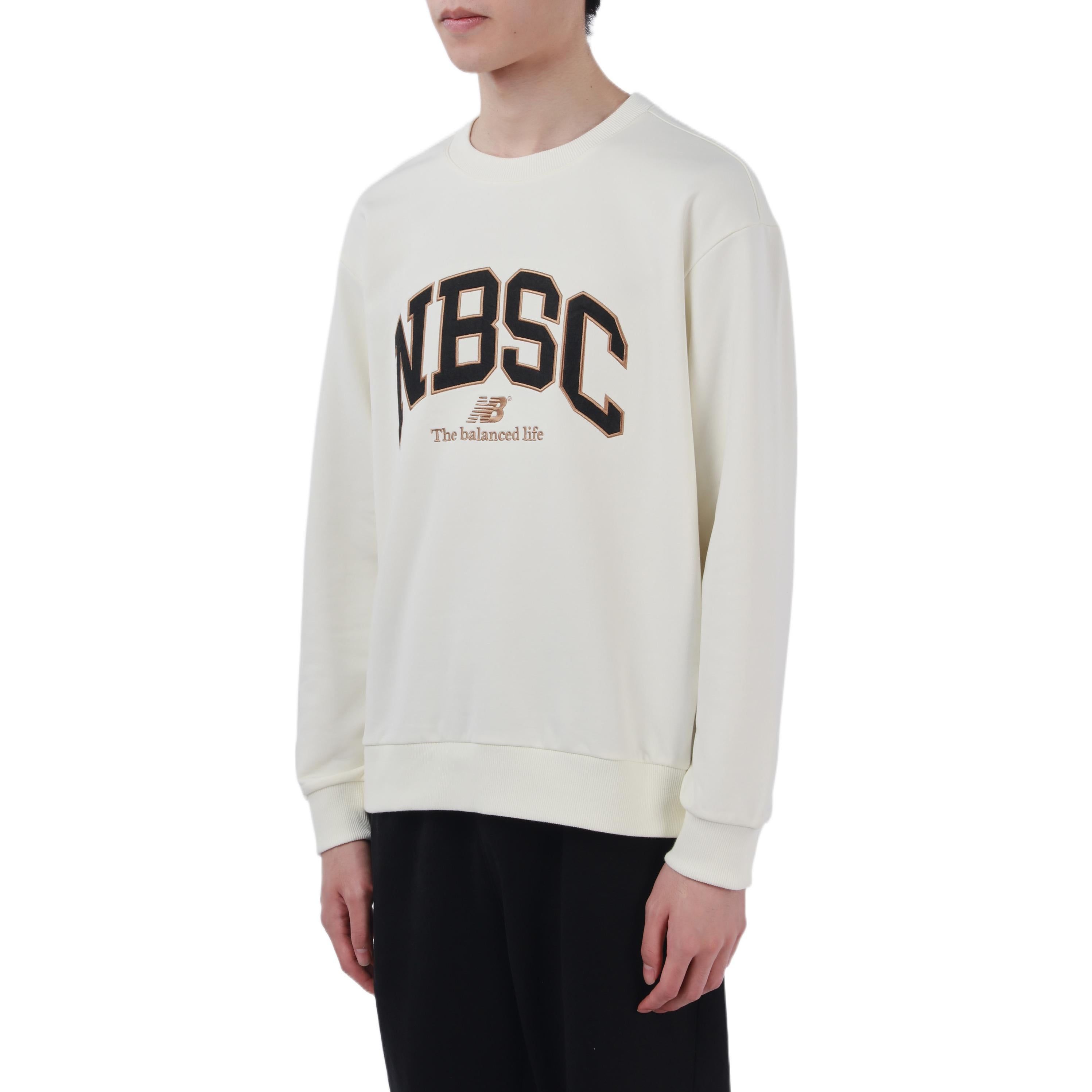 New Balance Casual Sports Sweatshirt 'White Black' 5CC44333-IV sold by KicksCrew product image thumbnail 2
