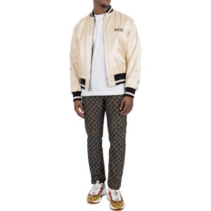 Gucci Reversible Water Repellent Nylon Bomber 'Black White' 672259-ZAHV9-1043 sold by KicksCrew