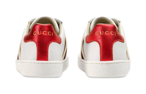 (PS) Gucci Ace Stripe Leather 'White Red Black' 553053-0IIR0-9065 sold by KicksCrew