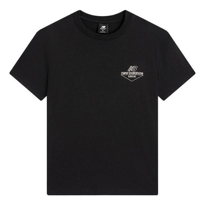 New Balance Logo Print T-Shirt 'Black' 5EC2U843-BK sold by KicksCrew