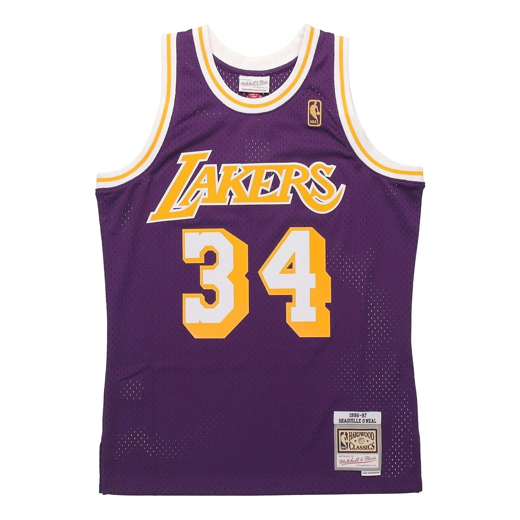 Mitchell & Ness x NBA Los Angeles Lakers 1996-97 Road Swingman Jersey 'Shaquille O'Neal 34' SMJYGS18178-LALPURP96SON sold by KicksCrew