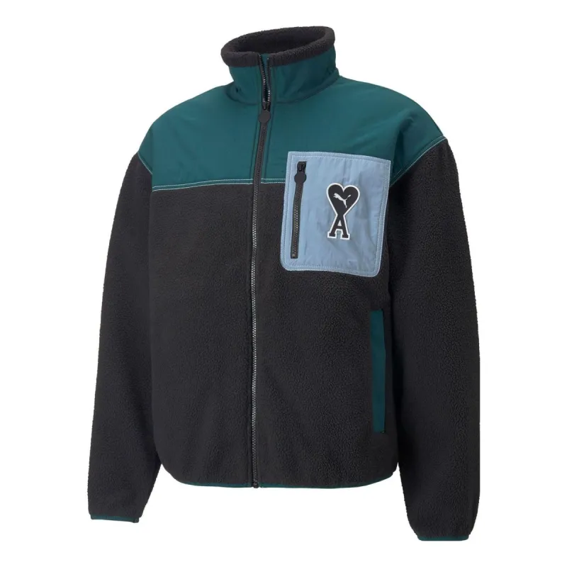 Puma X AMI Sherpa Jacket 'Black' 535998-01 sold by KicksCrew