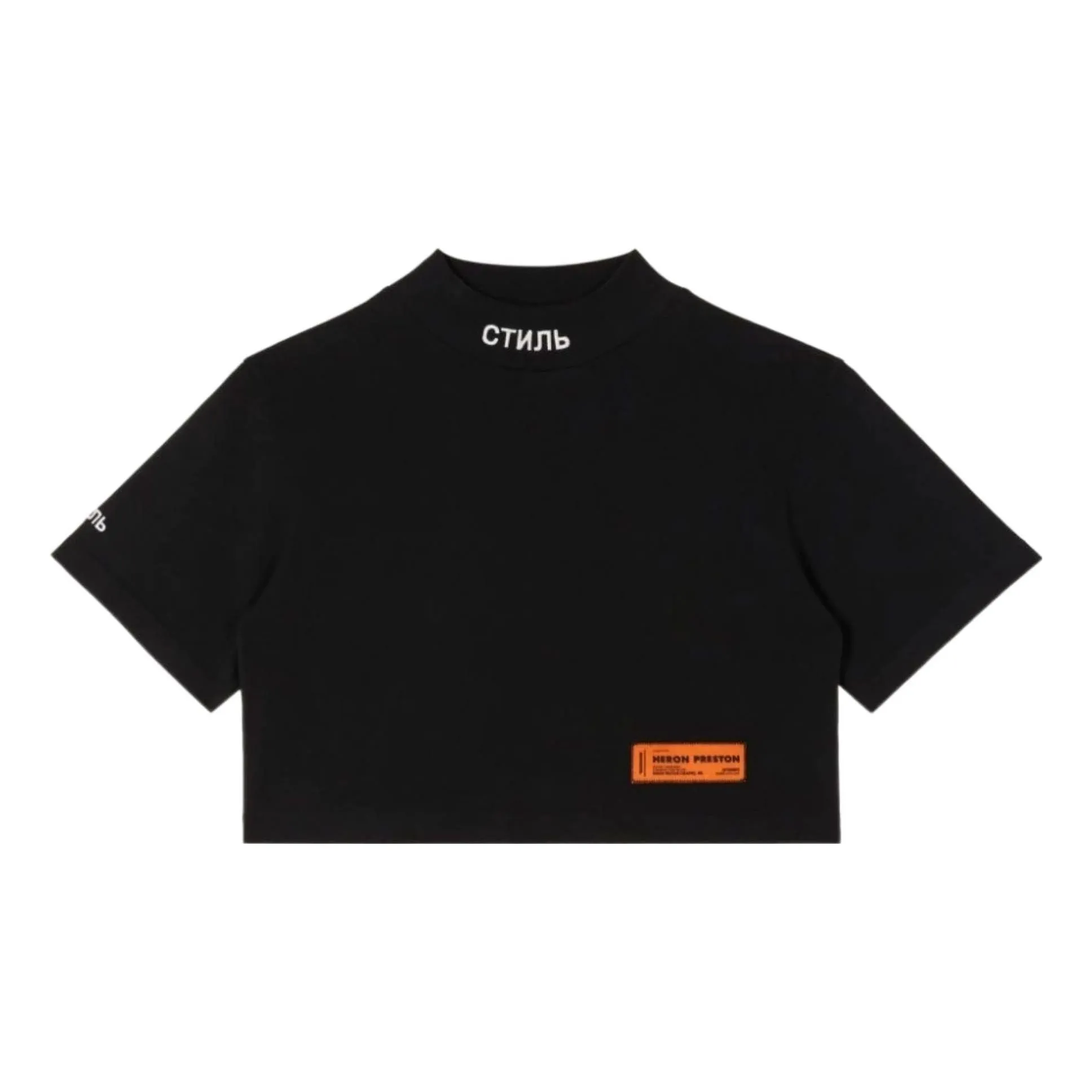 (WMNS) HERON PRESTON CTNMB Turtleneck Crop Top 'Black' HWAA031C99JER0011001 sold by KicksCrew
