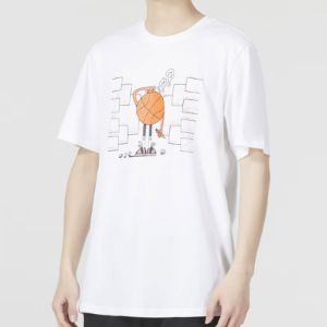 adidas Lil Stripe Bracket Graphic Short Sleeve Basketball T-shirt 'White' IC1870 sold by KicksCrew