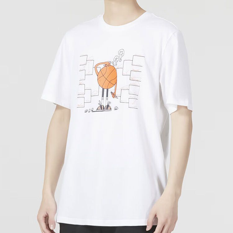 adidas Lil Stripe Bracket Graphic Short Sleeve Basketball T-shirt 'White' IC1870 sold by KicksCrew product image thumbnail 2