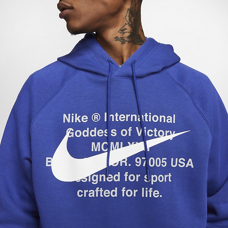 Nike NSW Sportswear Swoosh Pullover Hoodie 'Deep Royal Blue' CJ4861-455 sold by KicksCrew product image thumbnail 3