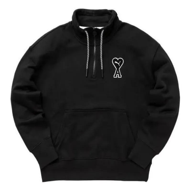 Puma X Ami Half Zip Sweatshirt 'Black' 535993-01 sold by KicksCrew