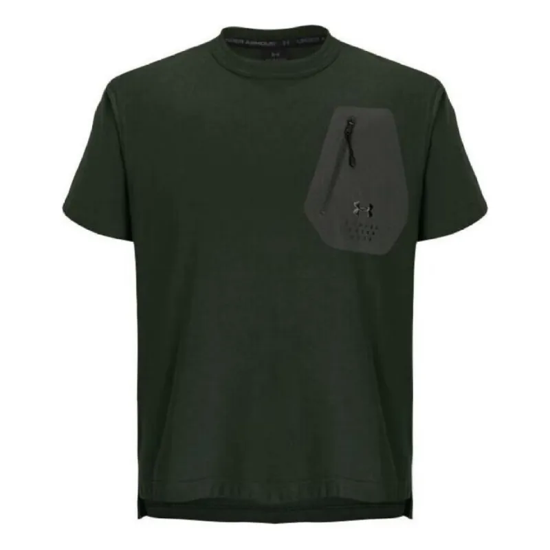 Under Armour G-Star Woven Zip Pocket Loose T-Shirt 'Olive Green' 1387986-310 sold by KicksCrew