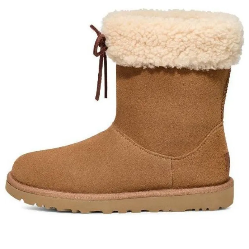 (WMNS) UGG Sarissa Shearling Short Boot 'Chestnut' 1153511-CHE sold by KicksCrew