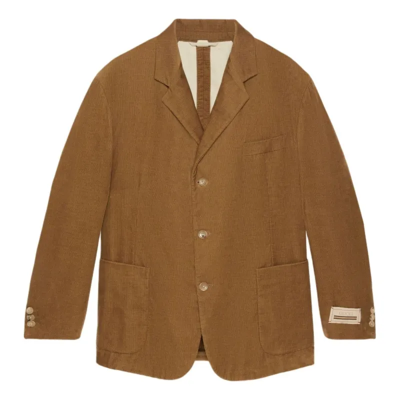 Gucci Velvet Corduroy Formal Jacket 'Brown' 762024-ZAPBV-2003 sold by KicksCrew