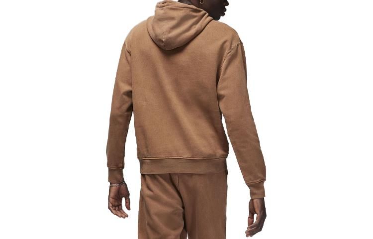 Air Jordan Essentials Statement Fleece Washed Pullover Hoodie 'Light British Tan' FB7290-281 sold by KicksCrew product image thumbnail 2
