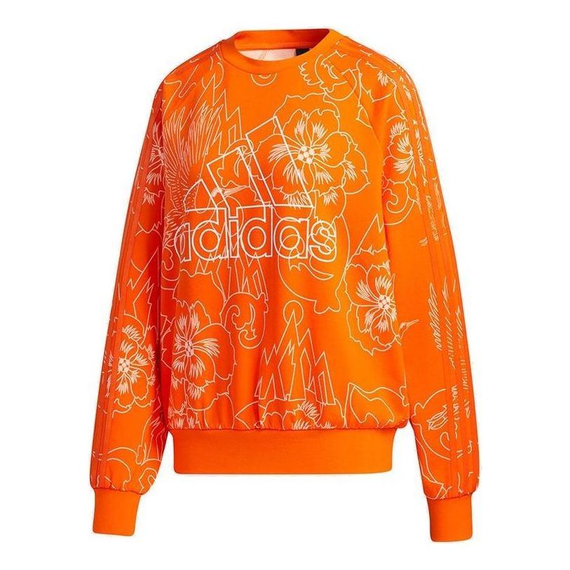 (WMNS) Adidas AOP Sweaters 'Orange' GT6487 sold by KicksCrew