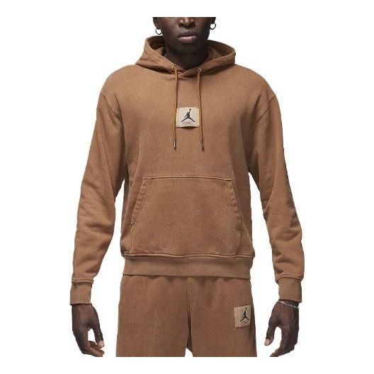 Air Jordan Essentials Statement Fleece Washed Pullover Hoodie 'Light British Tan' FB7290-281 sold by KicksCrew