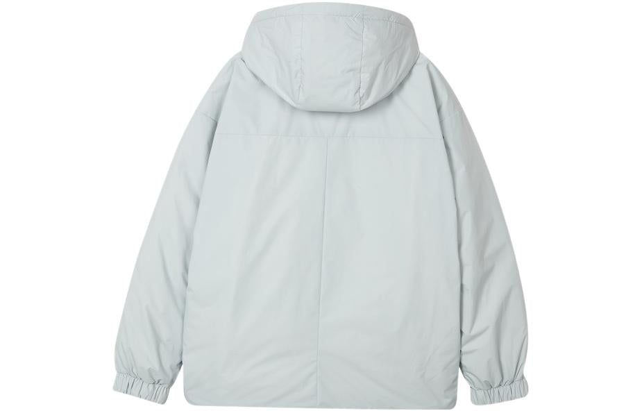 Skechers Zip-up Solid Color Hooded Down Jacket 'Black Grey White' L421M084 sold by KicksCrew product image thumbnail 3