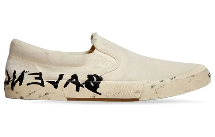 (WMNS) Balenciaga Paris Low Top Slip On Shoes 'Washed White Cotton' 710295W3RR59010 sold by KicksCrew product image thumbnail 2