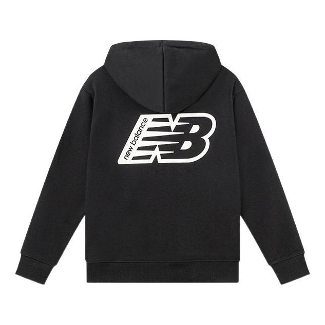 New Balance Classic Casual Logo Print Hoodie 'Black White' AMT23511-BK sold by KicksCrew
