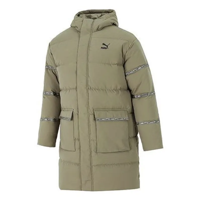 Puma Classic Long Down Jacket 'Green' 846422-43 sold by KicksCrew