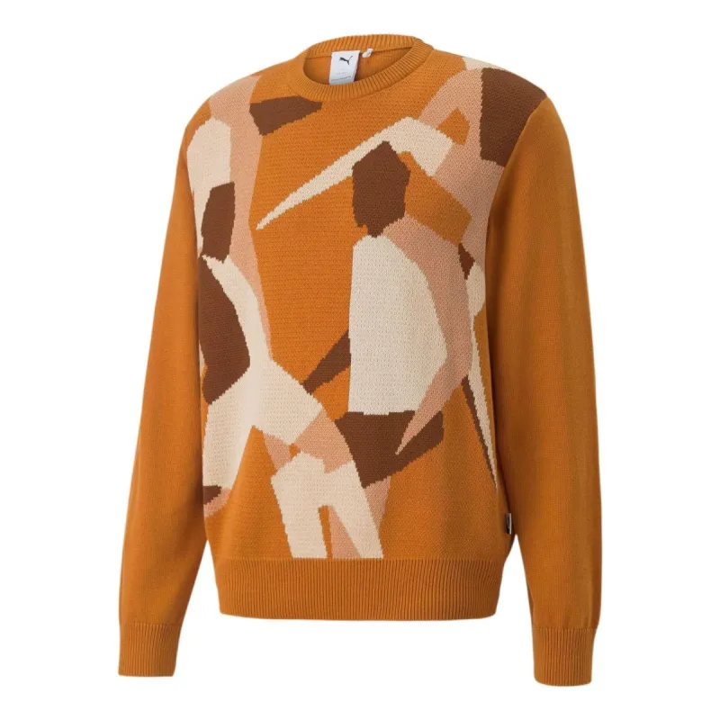 Puma Players Lounge Knit Crew Neck 'Brown' 535804-66 sold by KicksCrew