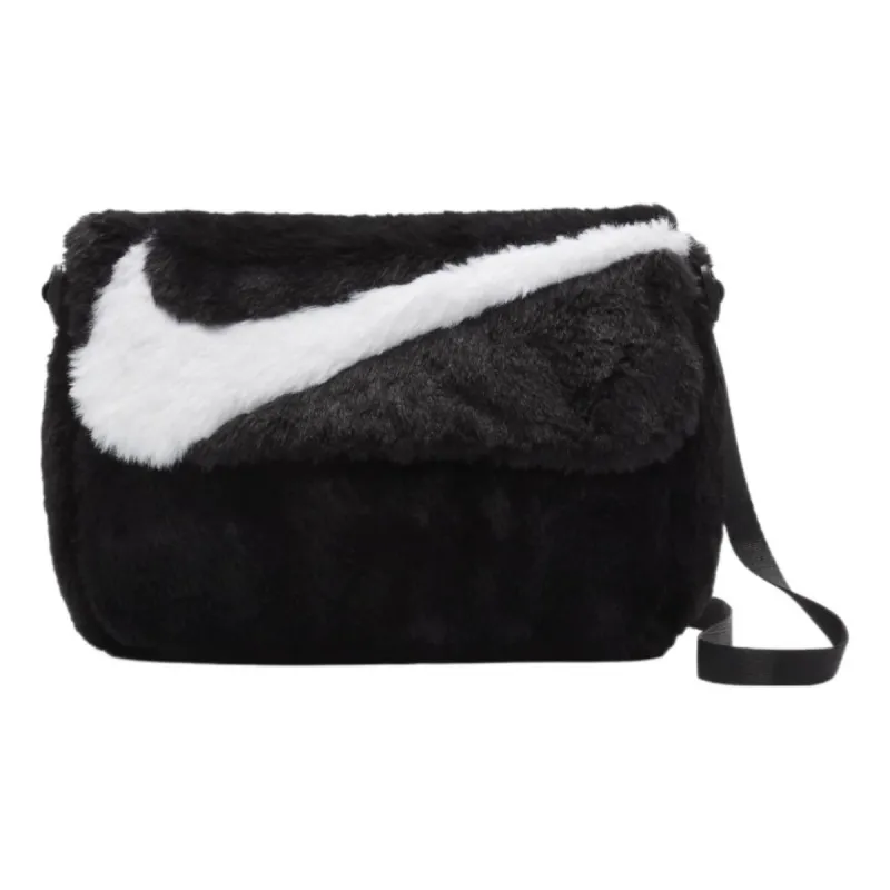 Nike Sportswear Futura 365 Faux Fur Crossbody Bag 1L 'Black White' FB3048-010 sold by KicksCrew