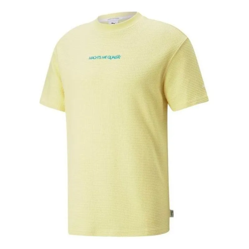 Puma MMQ STB Graphic T-Shirt 'Yellow' 535792-69 sold by KicksCrew