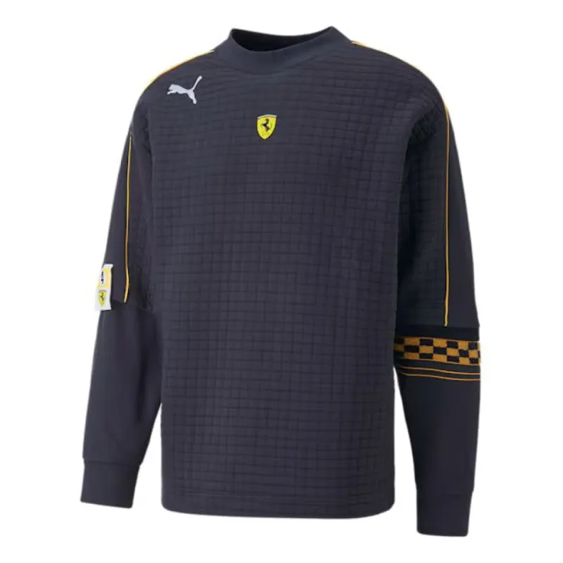 Puma Logo Ferrari Race Statement Sweatshirt 'Navy' 535785-08 sold by KicksCrew
