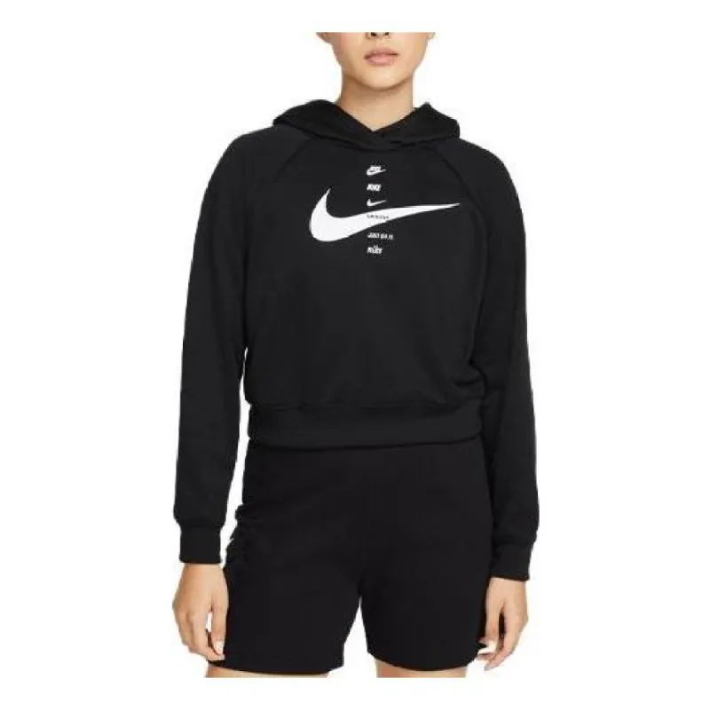 (WMNS) Nike Sportswear Full Logo Hoodie 'Black' DJ1124-010 sold by KicksCrew