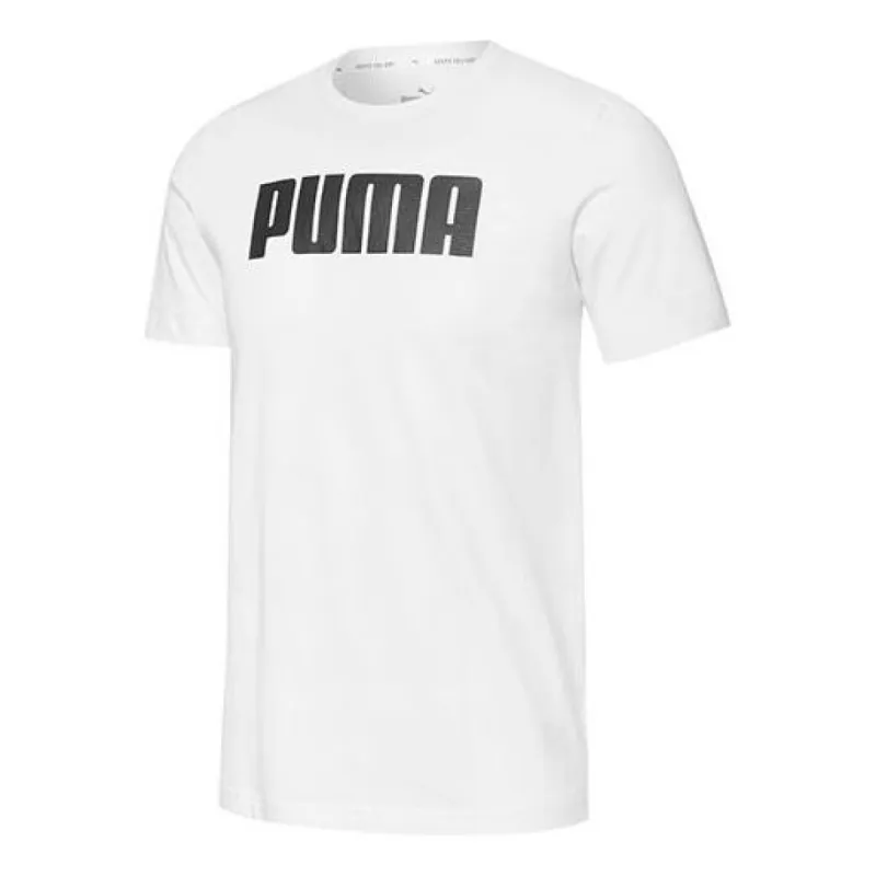 Puma Active Logo T-Shirt 'White' 845995-02 sold by KicksCrew