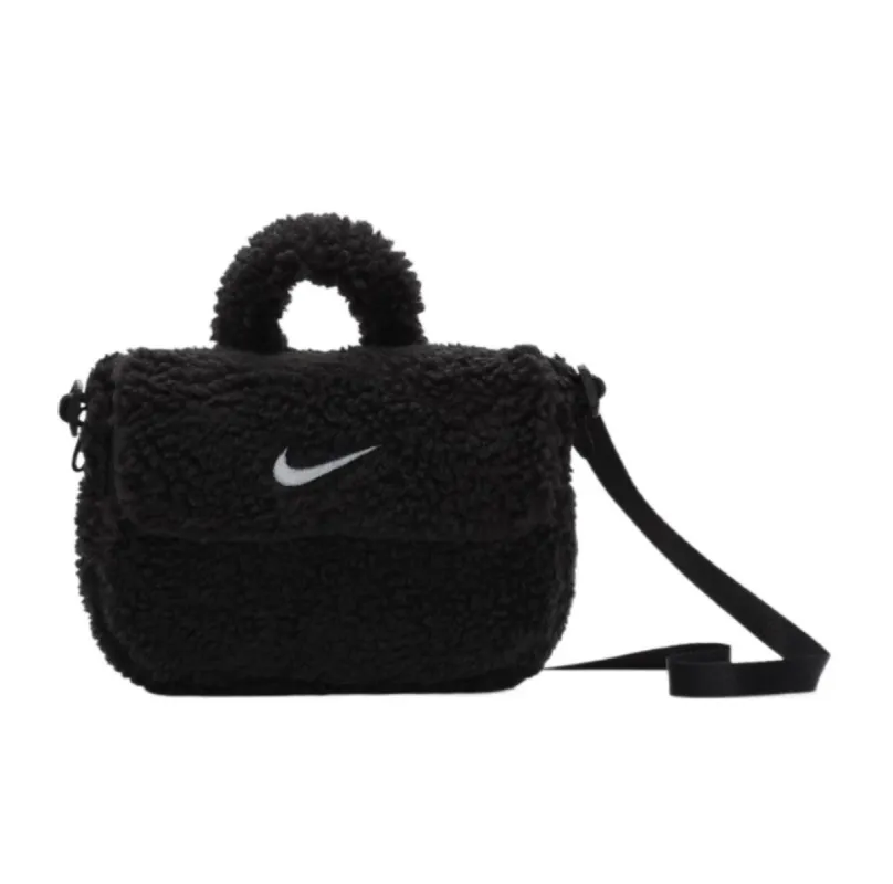 Nike Sportswear NSW Faux Fur Crossbody Bag 'Black' FB3039-010 sold by KicksCrew