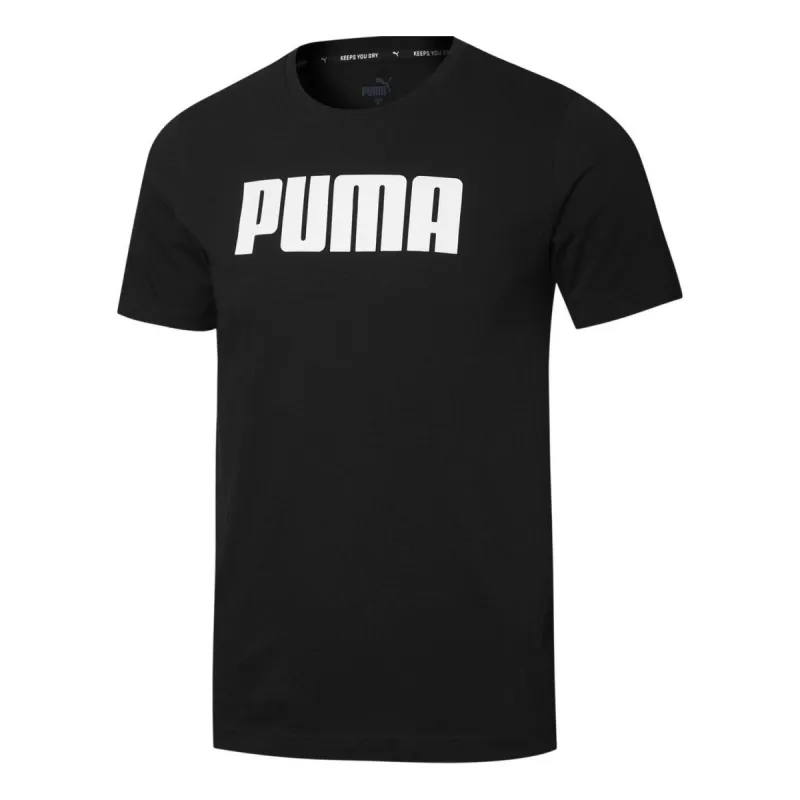 Puma Active Logo T-Shirt 'Black' 845995-01 sold by KicksCrew