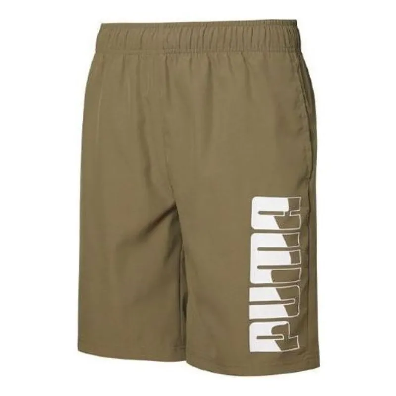 Puma Logo Woven Shorts 'Brown' 846003-49 sold by KicksCrew