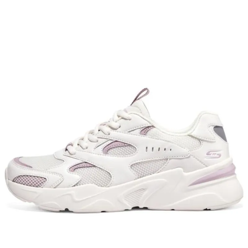 (WMNS) Skechers D'LITES 'White Purple' 117354-WLV sold by KicksCrew