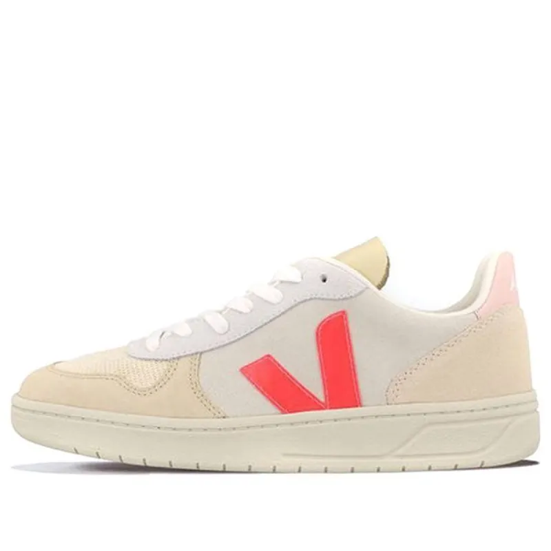 Veja V-10 Lace-Up 'Beige Neon Pink' VX032188 sold by KicksCrew