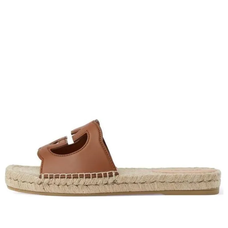 GUCCI Interlocking G Cut-Out Slide 'Brown Beige' 725260-US000-2535 sold by KicksCrew