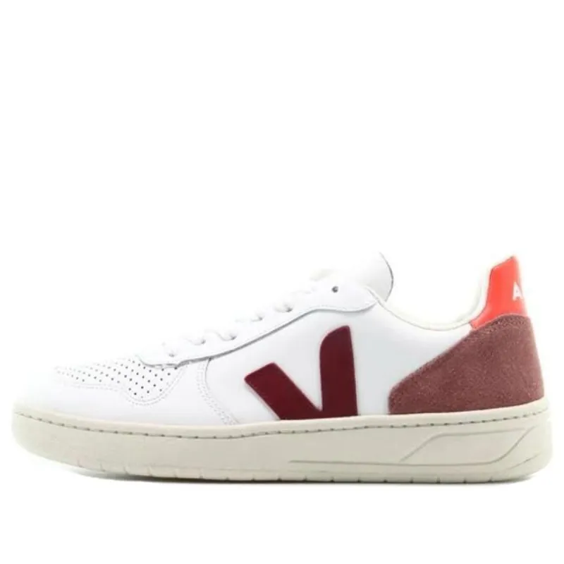 Veja V-10  Lace-Up Sneakers 'White Marsala' VX021944 sold by KicksCrew