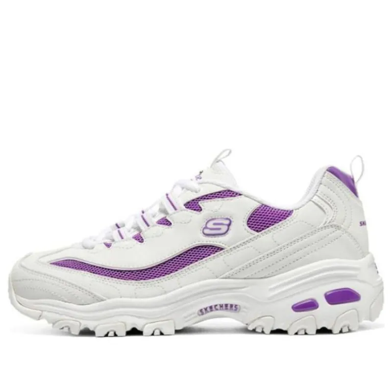 (WMNS) Skechers D'LITES 1.0 'White Purple' 896204-WPR sold by KicksCrew