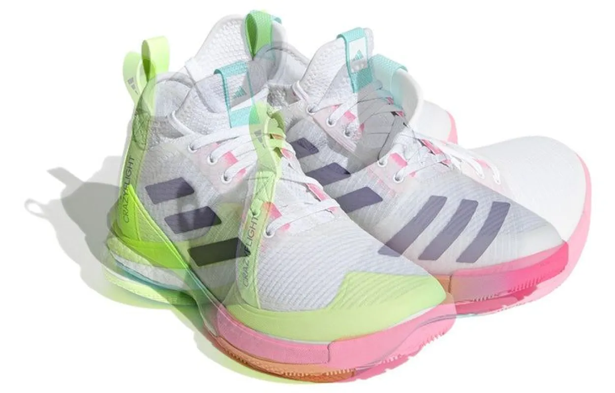 WMNS) Adidas Crazyflight Mid 'White Purple Pink' HP3337 | Parallel