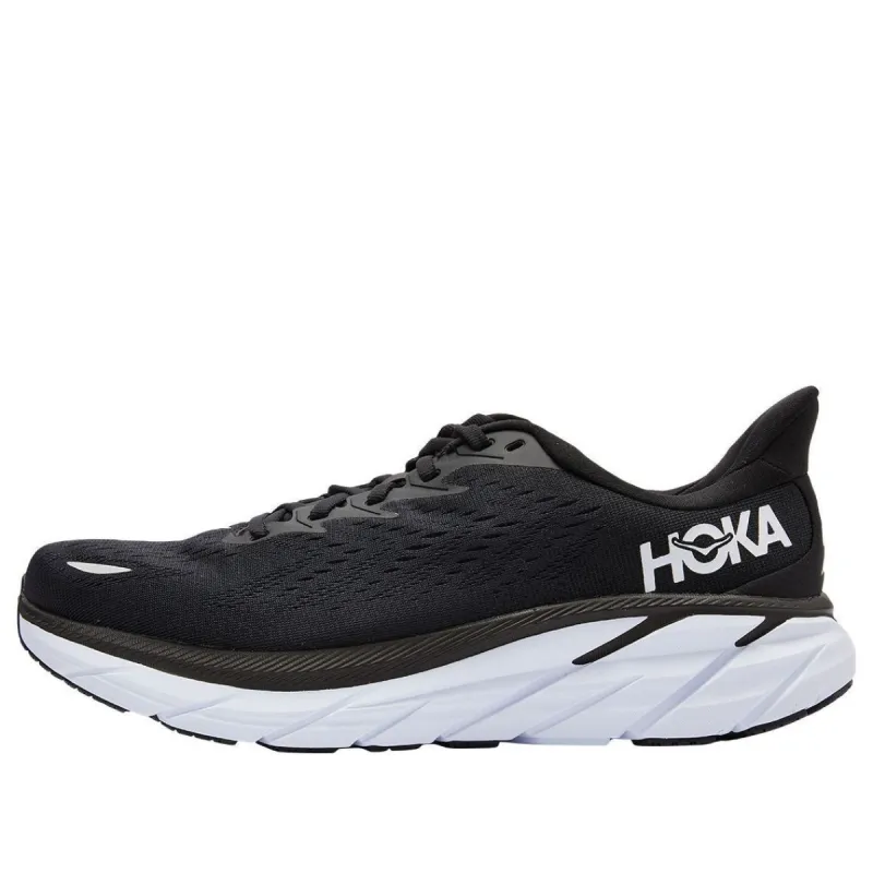 Hoka One One Clifton 8 2E Wide 'Black White' 1121374-BWHT sold by KicksCrew