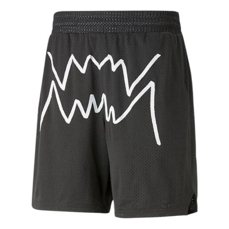 PUMA Jaws Core Basketball Shorts 'Black White' 539573-01 sold by KicksCrew