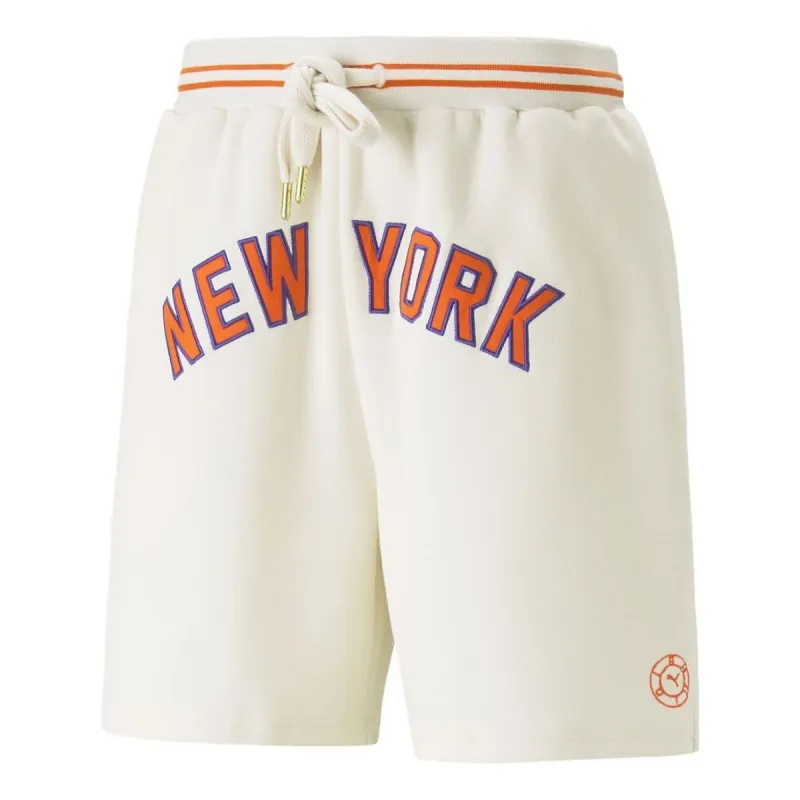 PUMA x Rhuigi New York Basketball Shorts 'Beige Red' 539496-65 sold by KicksCrew