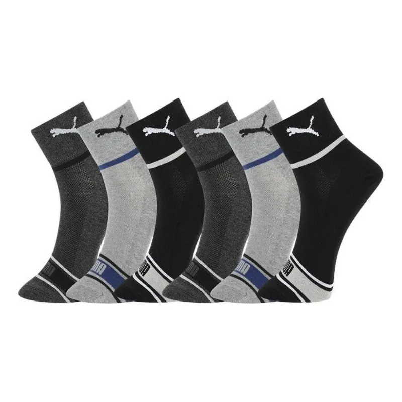PUMA Sport Sock 3 Pack 'Black Grey White Blue' 701223917-003 sold by KicksCrew
